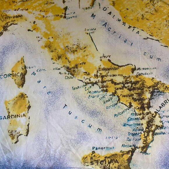 Nancy Bolen City Girl Women's Yellow and Blue Italy tank top nwt y2k - Picture 3 of 4